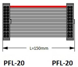 Propojovací plochý kabel: SM C01 RC5B-2.54-20 2 B-28AWG-E-150mm-Gr - Schmid-M: Propojovac ploch kabel: SM C01 RC5B-2.54-20 2 B-28AWG-E-150mm-Gr; Sestava plochho kabelu 20 il  28AWG RM 2,54 mm; 2x konektor PFL20 ed Typ: E; dlka kabelu L: 150mm